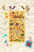 MoveBeach Desenli Çocuk Plaj Havlusu, Banyo Havlusu - 1