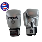 DragonDo DRGN-G3 Hakiki Deri Boks Eldiveni Gümüş Kick Boks Eldiveni thumbnail 1