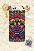 MoveBeach Mandala Desenli Plaj Havlusu , Banyo Havlusu - 1