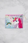 MoveBeach Unicorn Desenli Çok Amaçlı Portföy & Clutch Çanta - 1