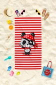 MoveBeach Panda Desenli Çocuk Plaj Havlusu, Banyo Havlusu - 1