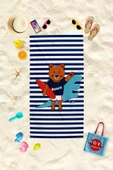 MoveBeach Desenli Çocuk Plaj Havlusu, Banyo Havlusu - 1
