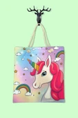 MoveBeach Unicorn Desenli Çok Amaçlı Kaliteli Kumaş Çanta - 1