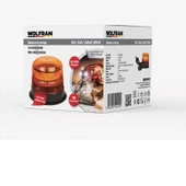 Led Tepe Döner İkaz Lambası Cıvata+Vantuz ve Mıknatıs Bağlantılı 10 Fonksiyon 12/24V E-Belgeli 48W - 2