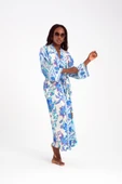 MoveBeach Desenli kaftan kimono & pareo uzun boy - 4
