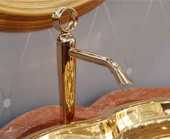 İtalyan Webert Opera Yüksek Lavabo Bataryası - Altın - sifon kumandalı - 2