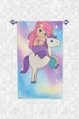 move home Çok Amaçlı Prenses Unicorn Desenli Dekoratif Havlu 30x50cm 2 Adet - 3