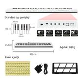 Jwin JDP-3088 Tuş Hassasiyetli 88 Tuşlu Dijital Piyano - Beyaz - 2