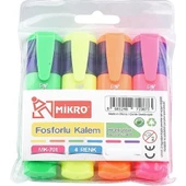MİKRO FOSFORLU KALEM 4 LÜ 4 RENK MK-701SET - 1