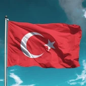 Türk Bayrağı 50X75 cm Alpaka Kumaş 5 Adet - 1