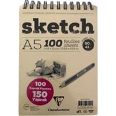 CLAIREF.ÇİZİM BLOK SKETCH A5 90 GR 50 YP SPİRALLİ - 1