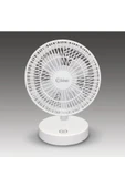 Kfan-7607 Şarjlı Beyaz Ayarlanılabilir Mini Fan Masa Üstü Vantilatörü Usb Soğutucu Sessiz El Fanı - 1