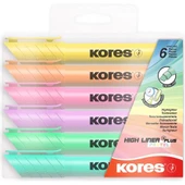 KORES FOSFORLU KALEM HIGH LINER PLUS 6 LI SET - 1