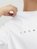 JACK JONES Yazılı Erkek Tişört 12234746 thumbnail 4
