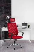 SDT TİCARET Nadia Premium Krom Ayaklı Sandalye | Yönetici Koltuğu | Ofis Çalışma Koltuğu - Sandalyesi - 1