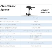 Eboat Elektrikli Deniz Motoru Dahili Su Geçirmez Batarya thumbnail 3