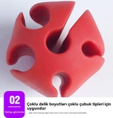 Qyouth Tutucu Topu Tcherchi Silikon Parça Olta Luya Koruyucu Kaydırmaz Kamış Çubuk 3 Wx - 2