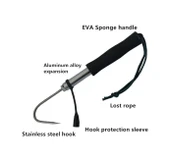 MSO Olta Balıkçılık Alüminyum & Paslanmaz Çelik Teleskopik Kakıç 90 CM thumbnail 6