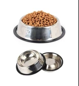 Evcil Hayvan Kedi Köpek için Paslanmaz Çelik Mama Kabı 22CM - 1