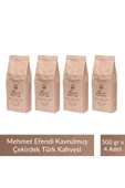 Mehmet Efendi Kavrulmuş Çekirdek Türk Kahve 500 gr x 4 Adet thumbnail 4