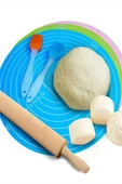 Yuvarlak Yapışmaz Premium Kalite Ölçülü Silikon Hamur Açma Matı 30cm /kek Pasta Pişirme Kağıdı İşlevli - 3