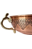 Gaziantep El İşçiliği Dövme Bakır Ayran Tası 12x12x6cm - 3