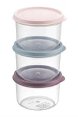 Çok Amaçlı 3'lü Mini Yuvarlak Saklama Kabı 175 ml - 1