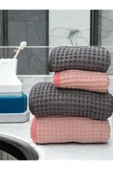 MYSOFTHOME 4'lü Waffle Banyo Havlu Seti - 4