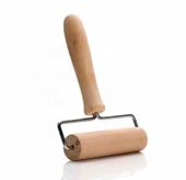 Ahşap Saplı Rulo Merdane, Oklava, Ahşap Spatula, Pürüzsüz Oklava Pizza Börek Açma - 5