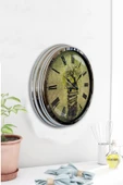 Kasva Concept Hediyelik 40 Cm Krom Metal Kitap Duvar Saati - 2