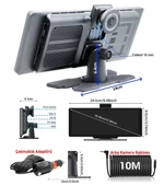 MPIA CP10  256GB Carplay Apple Android Uyumlu 10.2 İnç Büyük Ekran Tak Çalıştır 4K Ön/Arka Çift Kameralı Araç Ekranı - 8