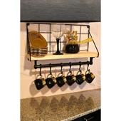 Periboia Metal Askılıklı Kahve Köşesi Rafı - 3