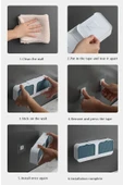 Çift Bölmeli Duvara Monte Sabunluk Organizer – Şık Güçlü Yapışkanlı 2 Bölmeli Banyo & Mutfak Beyaz - 3