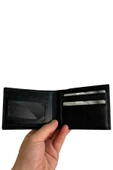Siyah Hakiki Deri Çıkarılabilir İç Bölmeli Yatay Model Klasik Erkek Cüzdan - XD-3017 thumbnail 3