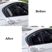 Bmw 3 Serisi F30 2012-2018 Uyumlu Kelebek Cam Izgarası Kelebek Cam Vizörü İthal Havalandırma Sağ Sol Takım Parlak Siyah 1.Sınıf - 4