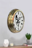 Kasva Concept Hediyelik 40 Cm Gold Metal Maske Duvar Saati - 3