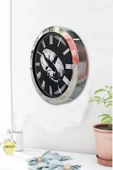 Kasva Concept Hediyelik 36 Cm Krom Metal Yüzük Duvar Saati - 3
