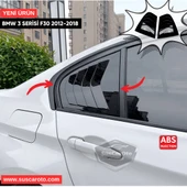 Bmw 3 Serisi F30 2012-2018 Uyumlu Kelebek Cam Izgarası Kelebek Cam Vizörü İthal Havalandırma Sağ Sol Takım Parlak Siyah 1.Sınıf - 1