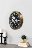 Kasva Concept Hediyelik 36 Cm Eskitme Metal Yüzük Duvar Saati - 2