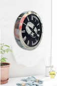 Kasva Concept Hediyelik 36 Cm Krom Metal Yüzük Duvar Saati - 4