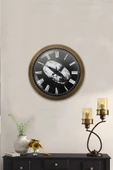 Kasva Concept Hediyelik 36 Cm Eskitme Metal Yüzük Duvar Saati - 3