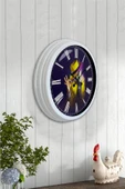 Kasva Concept Hediyelik 40 Cm Beyaz Metal Maske Duvar Saati - 2