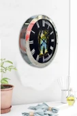 Kasva Concept 36 Cm Krom Metal Kitap - Insan Duvar Saati - 4
