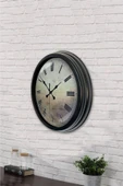 Kasva Concept 40 Cm Siyah Metal Hadisi Şerif Duvar Saati - 2