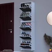 Modilayn VERVE Asma Antre 52x194x26 cm’ lik 5 Düşer Kapak 10 Göz Bölmeli Ayakkabılık thumbnail 1