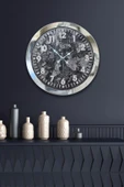 Kasva Concept Hediyelik 36 Cm Krom Metal Kreter Duvar Saati - 2