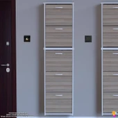 Modilayn VERVE Asma Kapı Önü 52x194x26 cm lik 5 Düşer Kapak 10 Göz Bölmeli Ayakkabılık - 4