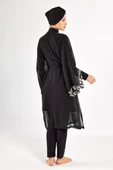 Adasea 251131 Siyah  Pareolu Tam Boy Tasarım Tesettür Mayo thumbnail 7