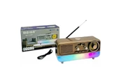 Powerdex MD-1313BT LED Işıklı Bluetooth Hoparlör Fm Am Sw Radyo, USB Tf Mp3 Oynatıcı, 1200MAH 18650 Batarya - 1