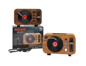 Powerdex MD-1011BT Retro Mini Bluetooth Hoparlör - Fm Radyolu Taşınabilir Kablosuz Speaker - 1